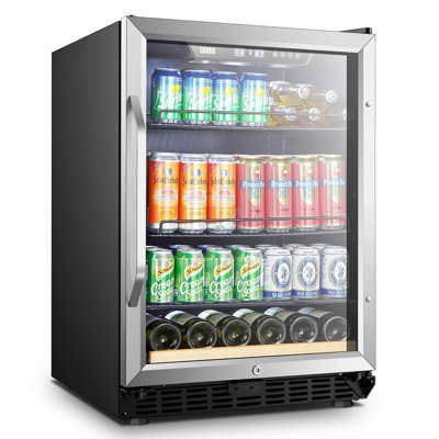 Lanbo Built-In 110 Can 23" Built-in/Freestanding Beverage Refrigerator
