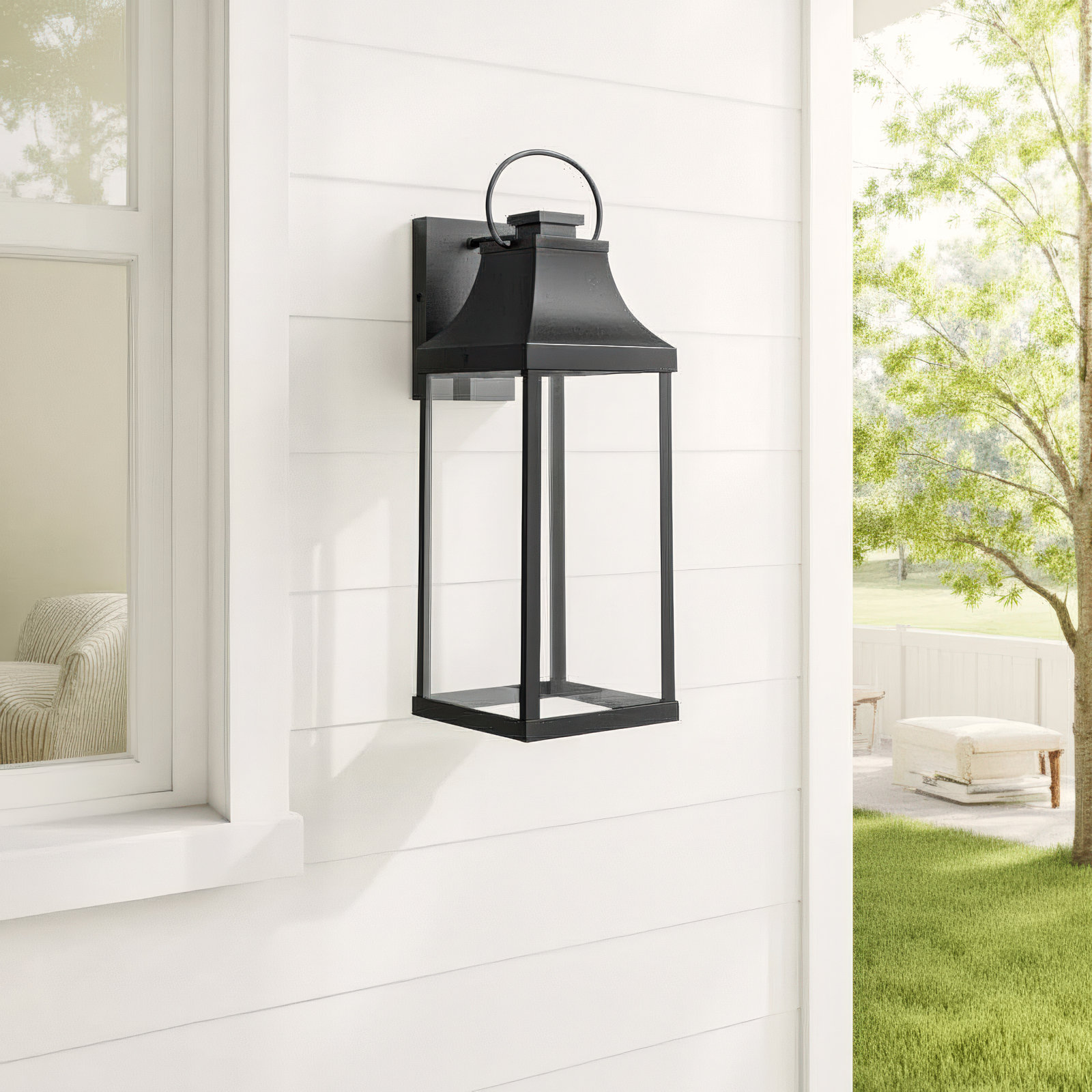 Parker Single Light Outdoor Wall Light, Oiled Bronze