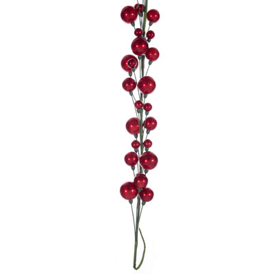  10' Red Ball Branch Garland.