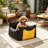 Dog Car Booster Seat,Portable Pet Travel Car Seat for Small Dogs & Cats,with Safety Leash,Non-Slip Base,Washable Soft Fabric,Fits Car Front & Back Seat
