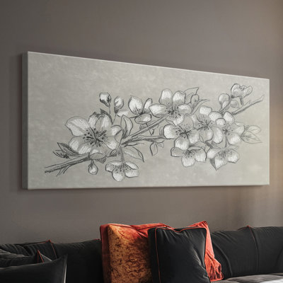 Petal Contrast II- Gallery Wrapped Canvas -Ready to Hang