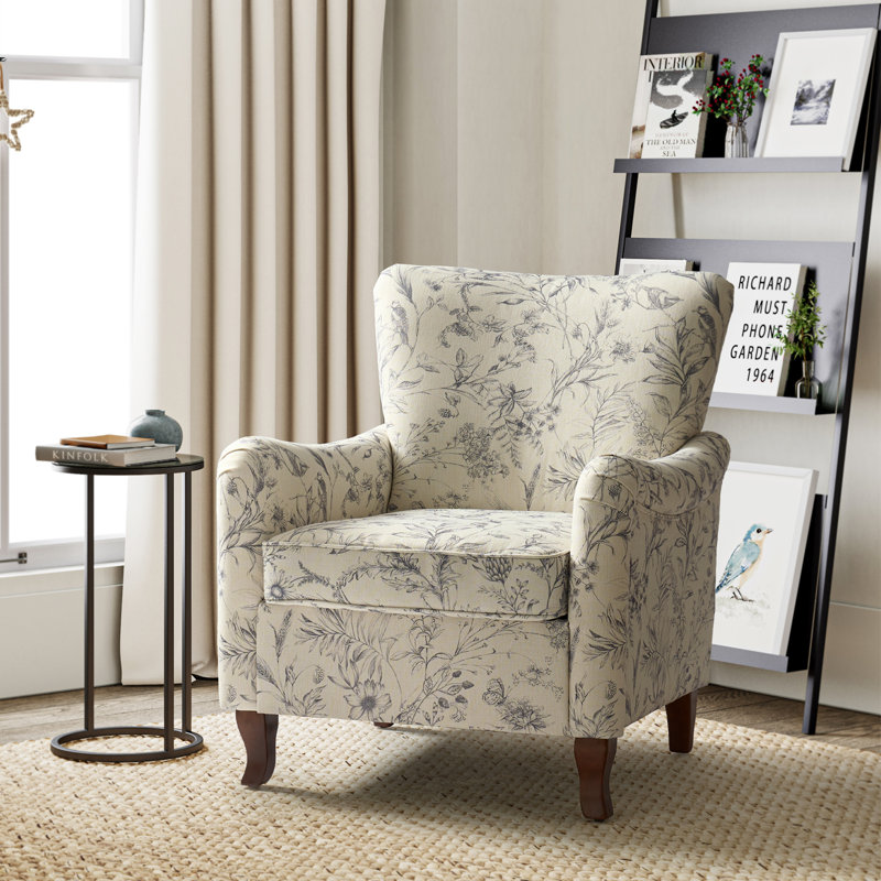 Fauteuil Alikah, Mélange de polyester fleurs sauvages