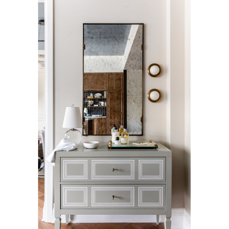 Arlo Rectangle Brass Mirror