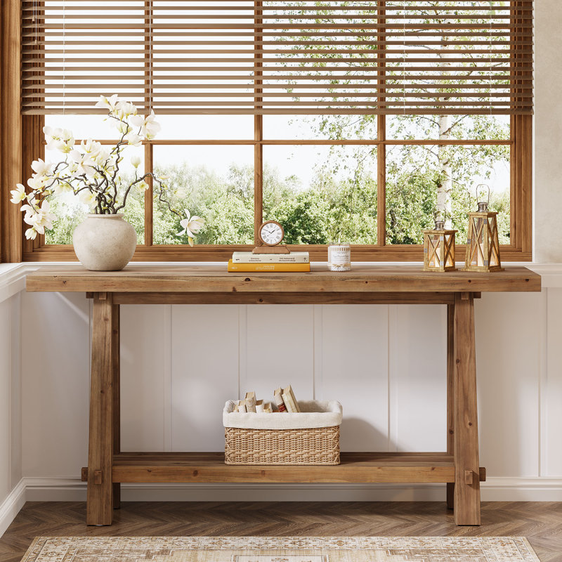 160cm Solid Wood Console Table