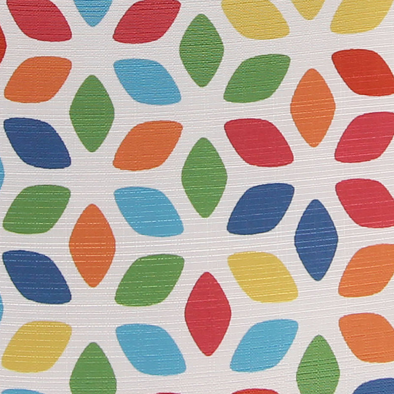 18" Multicolor Geometric Petal Print Square Throw Pillow