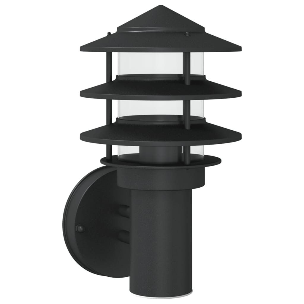 Vidaxl (Black, 1 Pcs/ Without Sensor) Outdoor Wall Light With Sensor Porch Wall Lamp Silver Stainless Steel - Image 2