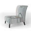 Fauteuil de chambre rembourré à motif géométrique blanc Syrah