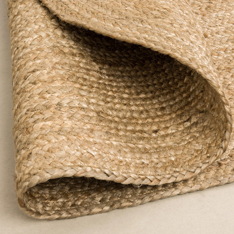Tapis en jute tressé à la main Kayleigh , Oval 6 pi x 9 pi