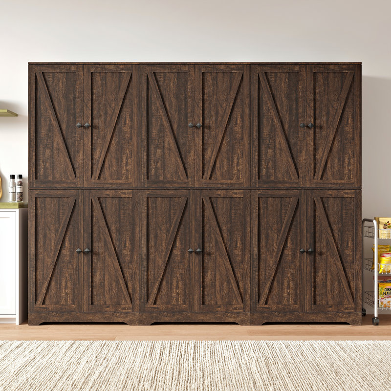 Armoire de rangement 72 po, Brun