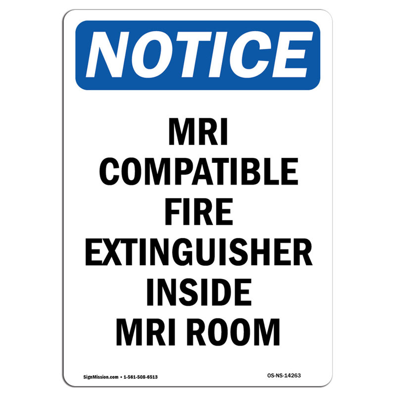 Enseigne d'extincteur compatible IRM