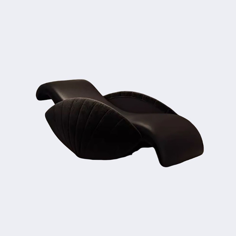 Chaise berçante de luxe Shell, Noir