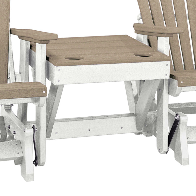 Chaise Adirondack en plastique, Bois patiné / blanc