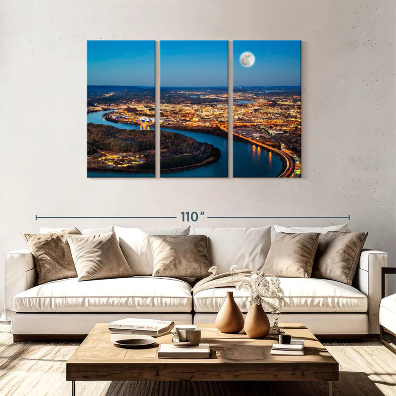 Rorry Moon Over Chattanooga, 48" H x 74" W