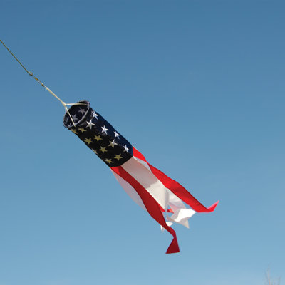 U.S. Stars and Stripes Embroidered Printed Windsock