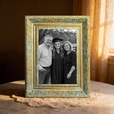 Antique Gold 1PC 11" x 14" Cozy Picture Frame with Horizontal or Vertical Display