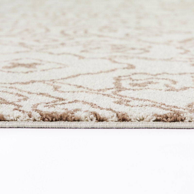 Tapis traditionnel biologique Stuart Beige, 7 pi 10 po x 10 pi
