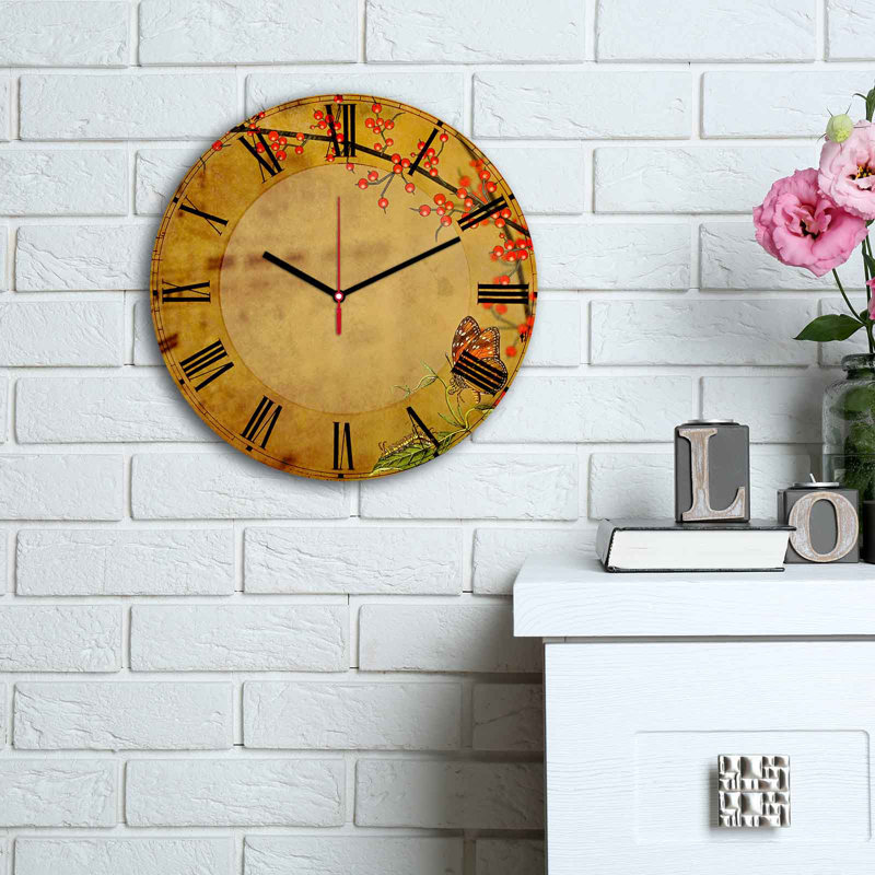 Elegant Decorative Wall Clock, 11.8 inches Diameter | 100% MDF with 0.2 inches Thickness | Stylish Design for Home or Office | Modern Timepiece Adds Sophistication to Any Space