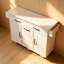 Îlot de cuisine avec armoire de rangement pour poubelle-130184939