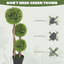 Ensemble d'arbres topiaires artificiels en forme de buis 3 pi 3 pièces, vert