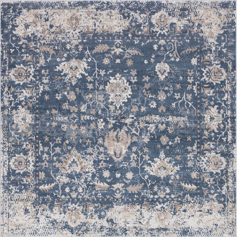 Geddis Ikat Indoor Rug, Square 8'