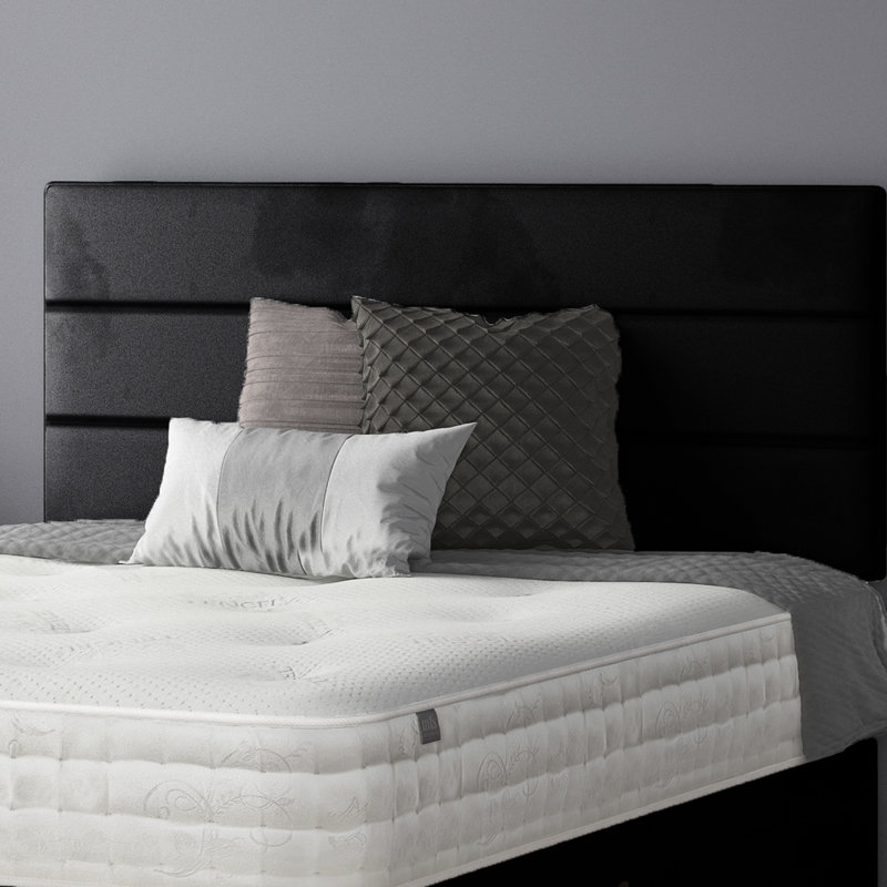 Hayder Divan Bed Base, Black, No Drawer, Double (4'6)