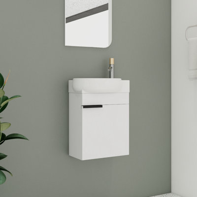 Hartvig 16'' Single Bathroom Vanity with Ceramic Top