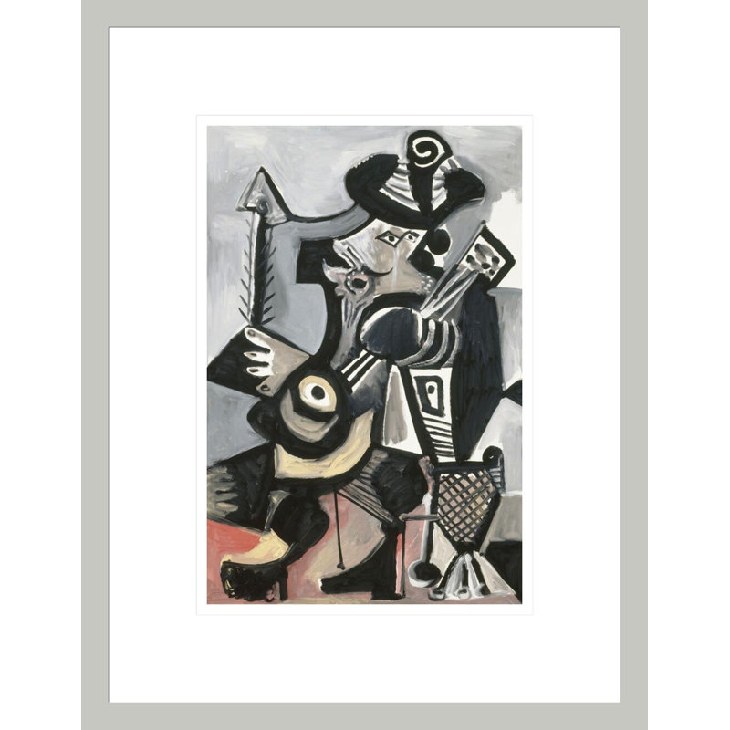 «Musicien» par Pablo Picasso, impression giclée encadrée, H 16,75 po x l 12,99 po