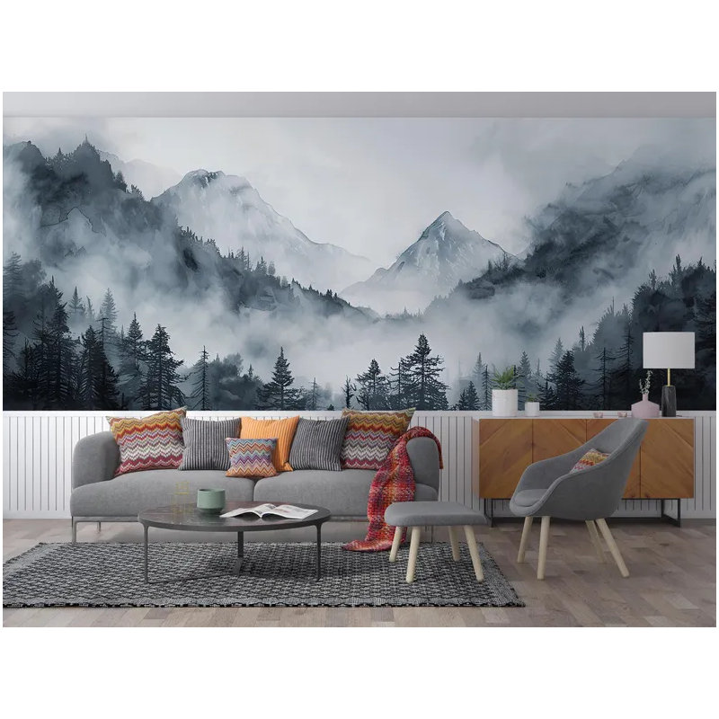 Forest Mountainscape,  105.96" L x 138" W