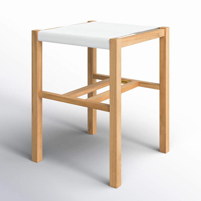 Tabouret de comptoir Breckenridge, Blanc / Naturel
