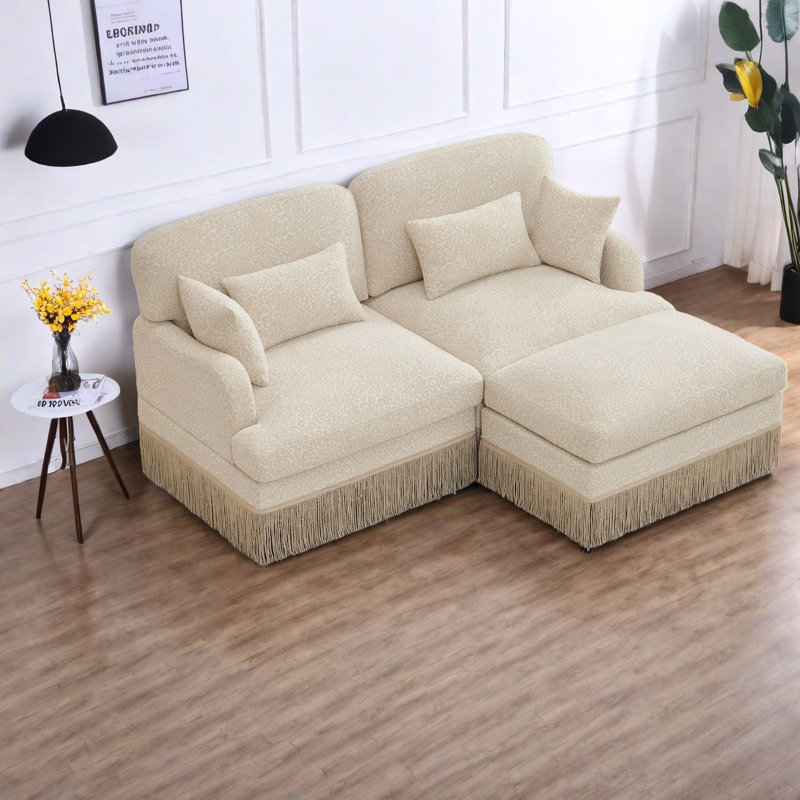 Ensemble de repose-pieds en chenille modulaire profond à assise profonde et chenille