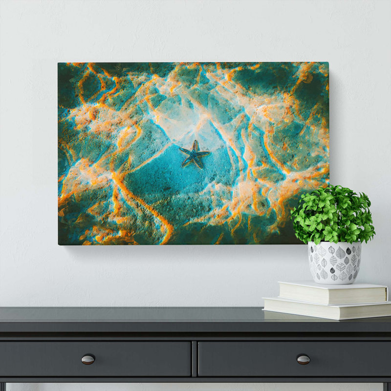 A Starfish On The Ocean Floor - Wrapped Canvas, 40cm H x 60cm W x 3cm D