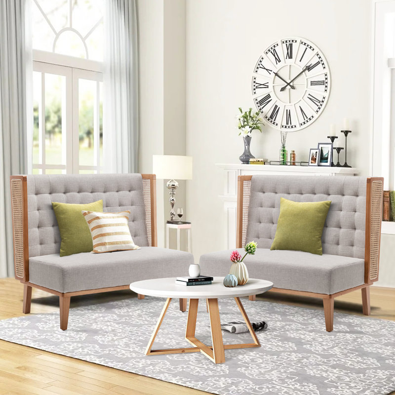 Aaronda 44'' Reception Loveseat, Grey