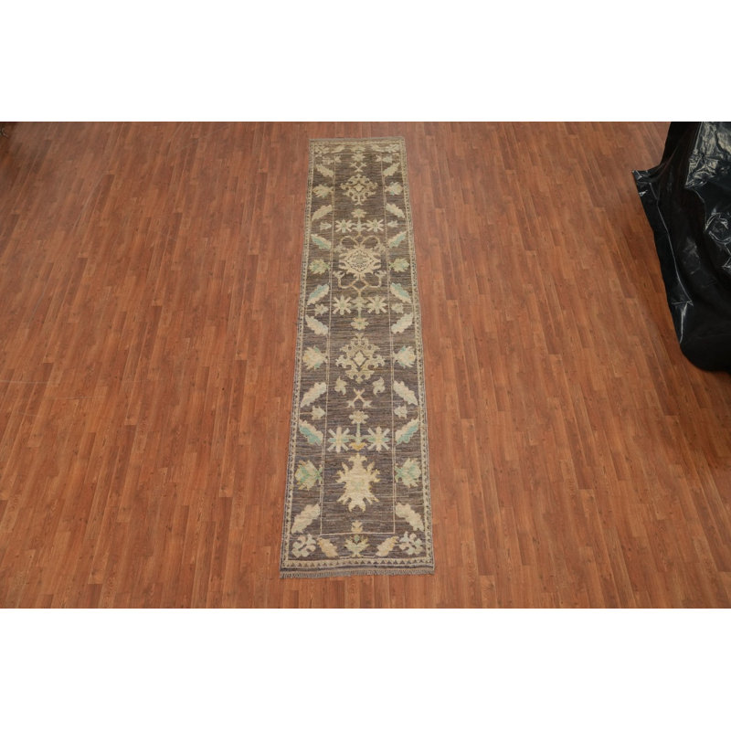 Tapis de couloir gris Oushak