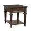 Table de bout traditionnelle à finition espresso - Meubles de salon avec tiroir de rangement