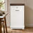 10 Gallon Tilt Out Trash Cabinet Freestanding Wood Recycling Bin Storage Cabinet Drawer Pet Proof Trash Can Holder Antique White
