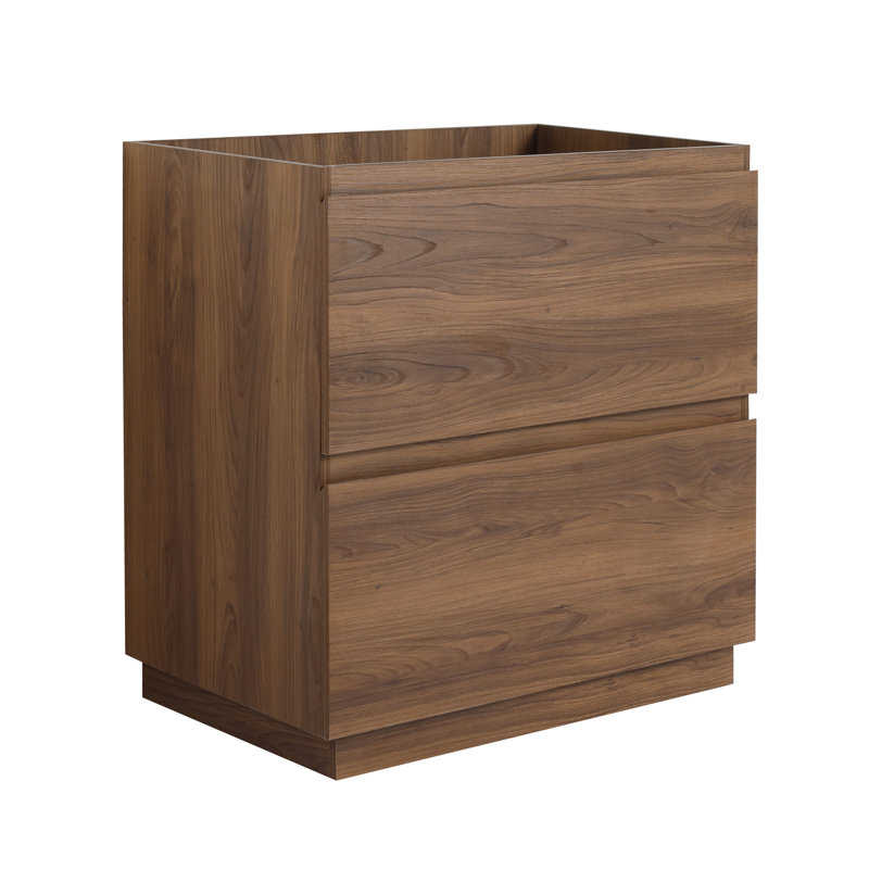 Base de meuble-lavabo autoportant avec tiroirs doubles 30 po Killerney (lavabo non inclus), Brun