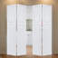 Double 2 panneaux bi-pliables 80 po x 48 po Porte de grange coulissante en bois de noyer blanc avec ensemble de quincaillerie-131129249