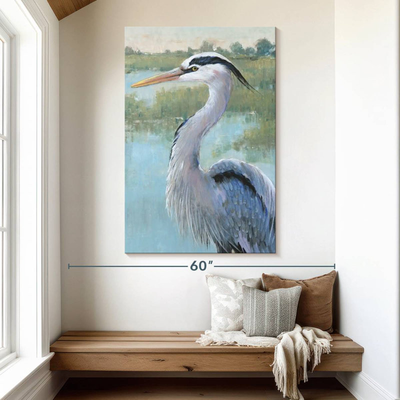 Brampt Blue Heron Portrait I, 51" H x 34" W