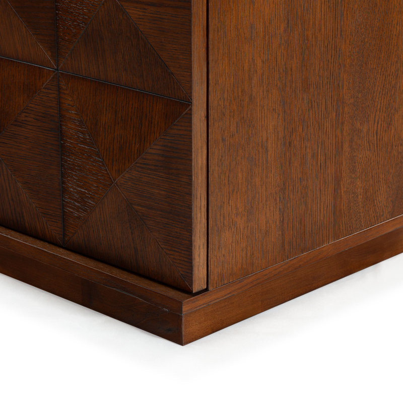 Patty 4 Door Wood Media Stand, Walnut