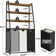 3 Section Laundry Hamper with 4 Tiers Shelf