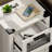 2 Pack Nightstand With Charging Station,Farmhouse End Table With 2 Drawers, Antique White