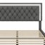Structure de lit rembourrée avec lumières DEL-1058033682