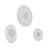 Orren Ellis 3-Piece 15/17/24" Crescendo Dimensional Convex Mirror, Resin, Gray