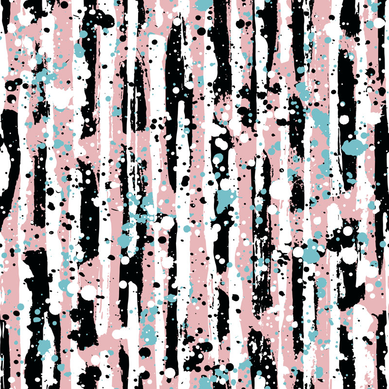 Abstract Brush Strokes - Wrapped Canvas Print, 30cm H x 30cm W x 3.8cm D