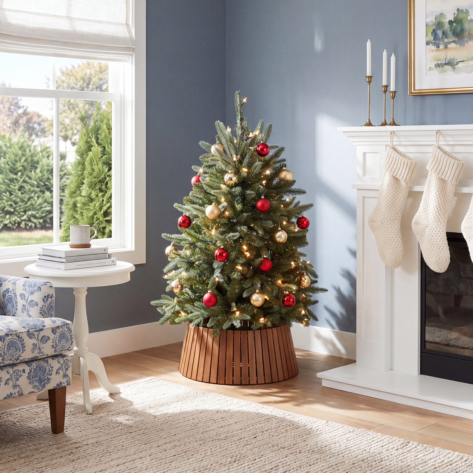 Potted 3' Pre-Lit Pine Christmas Tree