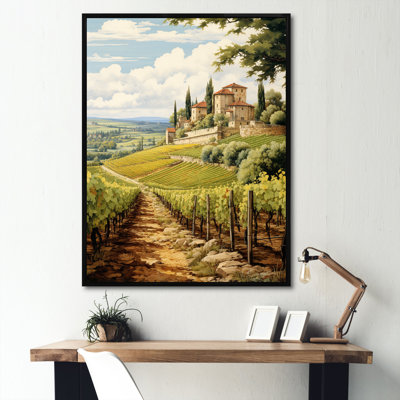 «France Bordeaux Vineyard Landscape I», reproduction sur toile