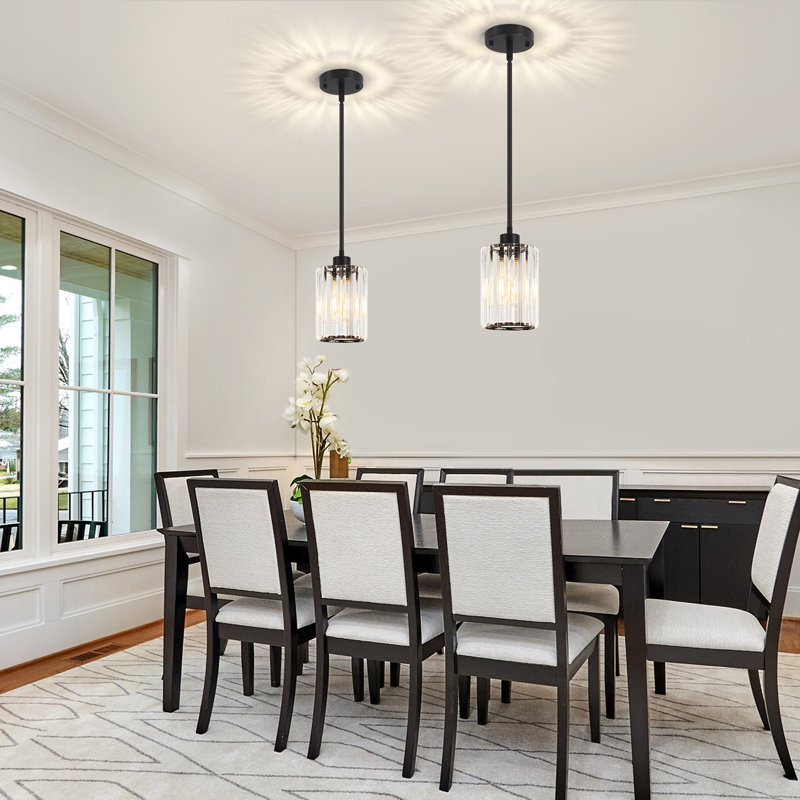Bette 1 - Light Modern Crystal Single Pendant Light for Kitchen Island Dining Room Living Room Entryway Hallway Foyer