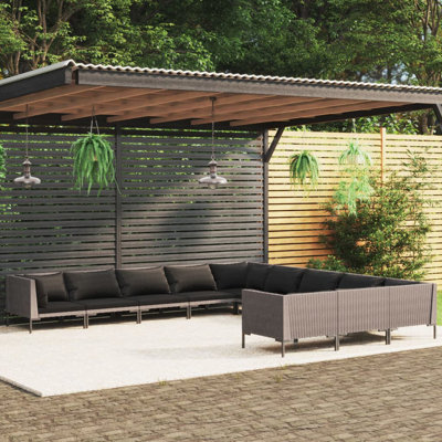 350cm Wide Outdoor Patio Sectional with Cushions