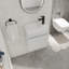 Meuble-lavabo mural 18 po avec lavabo en résine blanche et porte d'armoire à fermeture en douceur 18 po-2118505553