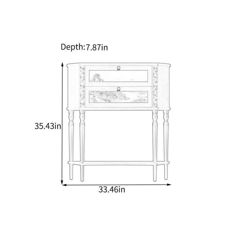 Armoire en noyer avec tiroirs de rangement
